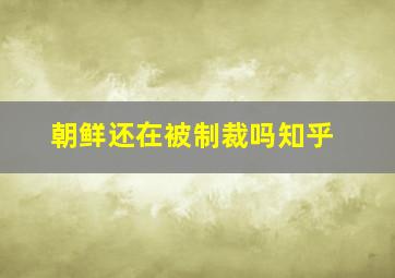 朝鲜还在被制裁吗知乎