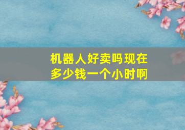 机器人好卖吗现在多少钱一个小时啊