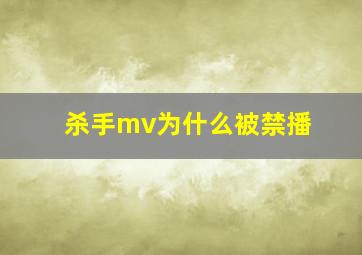 杀手mv为什么被禁播