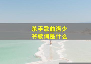 杀手歌曲洛少爷歌词是什么