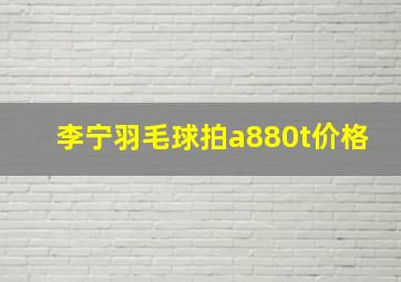 李宁羽毛球拍a880t价格