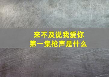 来不及说我爱你第一集枪声是什么