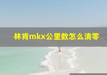 林肯mkx公里数怎么清零