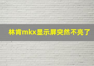 林肯mkx显示屏突然不亮了