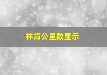 林肯公里数显示