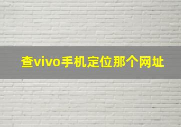 查vivo手机定位那个网址