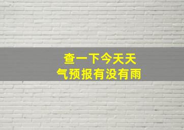 查一下今天天气预报有没有雨