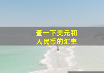 查一下美元和人民币的汇率