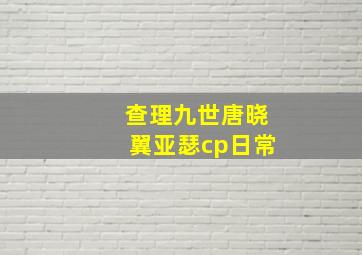 查理九世唐晓翼亚瑟cp日常