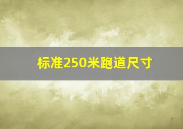 标准250米跑道尺寸