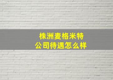 株洲麦格米特公司待遇怎么样