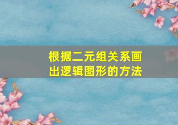 根据二元组关系画出逻辑图形的方法