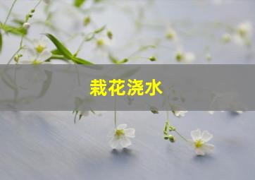 栽花浇水