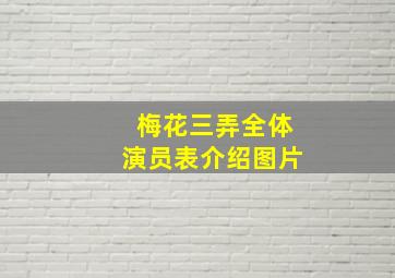 梅花三弄全体演员表介绍图片