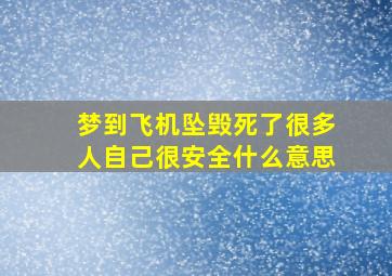 梦到飞机坠毁死了很多人自己很安全什么意思