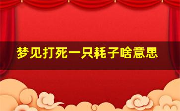 梦见打死一只耗子啥意思