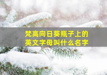 梵高向日葵瓶子上的英文字母叫什么名字