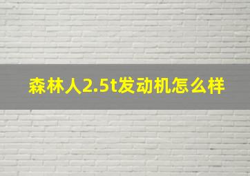 森林人2.5t发动机怎么样