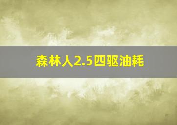 森林人2.5四驱油耗