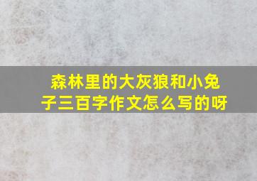 森林里的大灰狼和小兔子三百字作文怎么写的呀