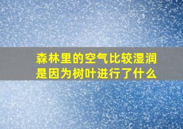 森林里的空气比较湿润是因为树叶进行了什么