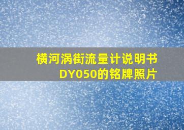 横河涡街流量计说明书DY050的铭牌照片