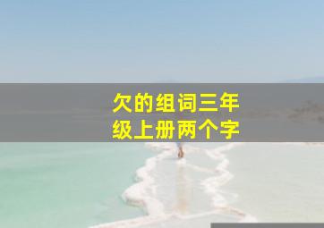 欠的组词三年级上册两个字