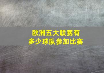 欧洲五大联赛有多少球队参加比赛