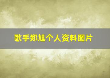 歌手郑旭个人资料图片