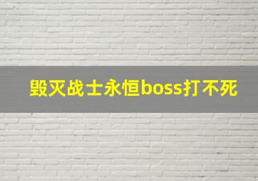 毁灭战士永恒boss打不死