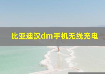 比亚迪汉dm手机无线充电