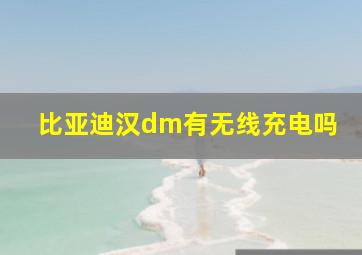 比亚迪汉dm有无线充电吗