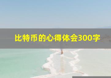 比特币的心得体会300字