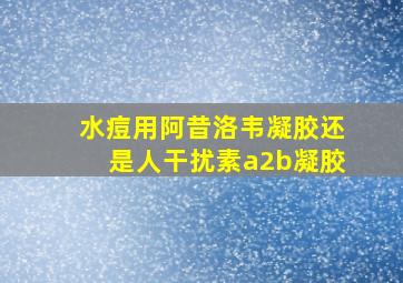 水痘用阿昔洛韦凝胶还是人干扰素a2b凝胶