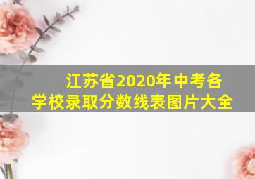 江苏省2020年中考各学校录取分数线表图片大全