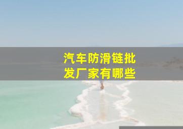 汽车防滑链批发厂家有哪些