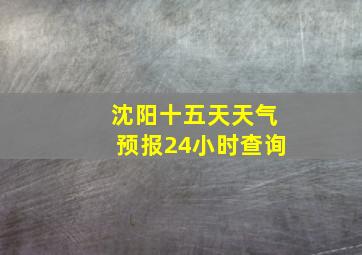 沈阳十五天天气预报24小时查询