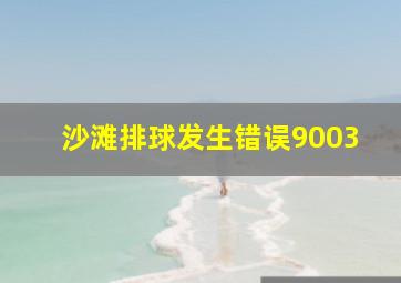 沙滩排球发生错误9003