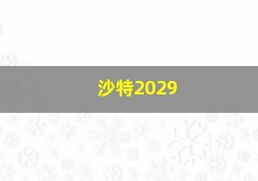 沙特2029