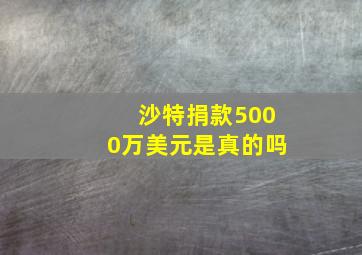 沙特捐款5000万美元是真的吗