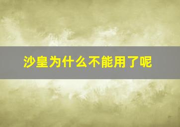 沙皇为什么不能用了呢