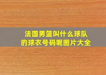 法国男篮叫什么球队的球衣号码呢图片大全