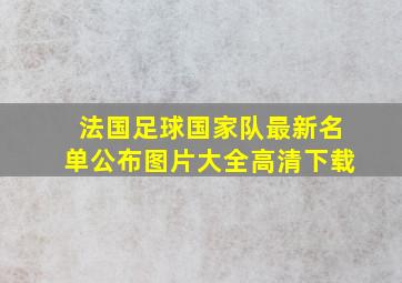 法国足球国家队最新名单公布图片大全高清下载