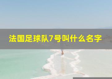 法国足球队7号叫什么名字