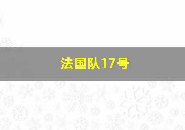 法国队17号