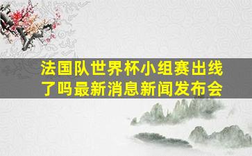 法国队世界杯小组赛出线了吗最新消息新闻发布会