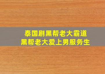 泰国剧黑帮老大霸道黑帮老大爱上男服务生