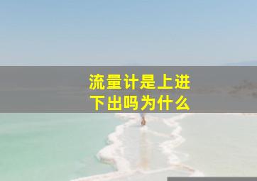 流量计是上进下出吗为什么