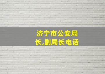 济宁市公安局长,副局长电话