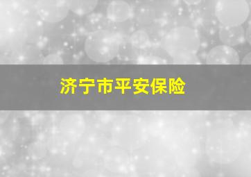 济宁市平安保险